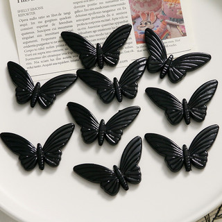 Dark Series mô phỏng nổi bật lỗ thẳng bướm diy phụ kiện Acrylic Bông tai kẹp tóc vỏ điện thoại vật liệu bán buôn