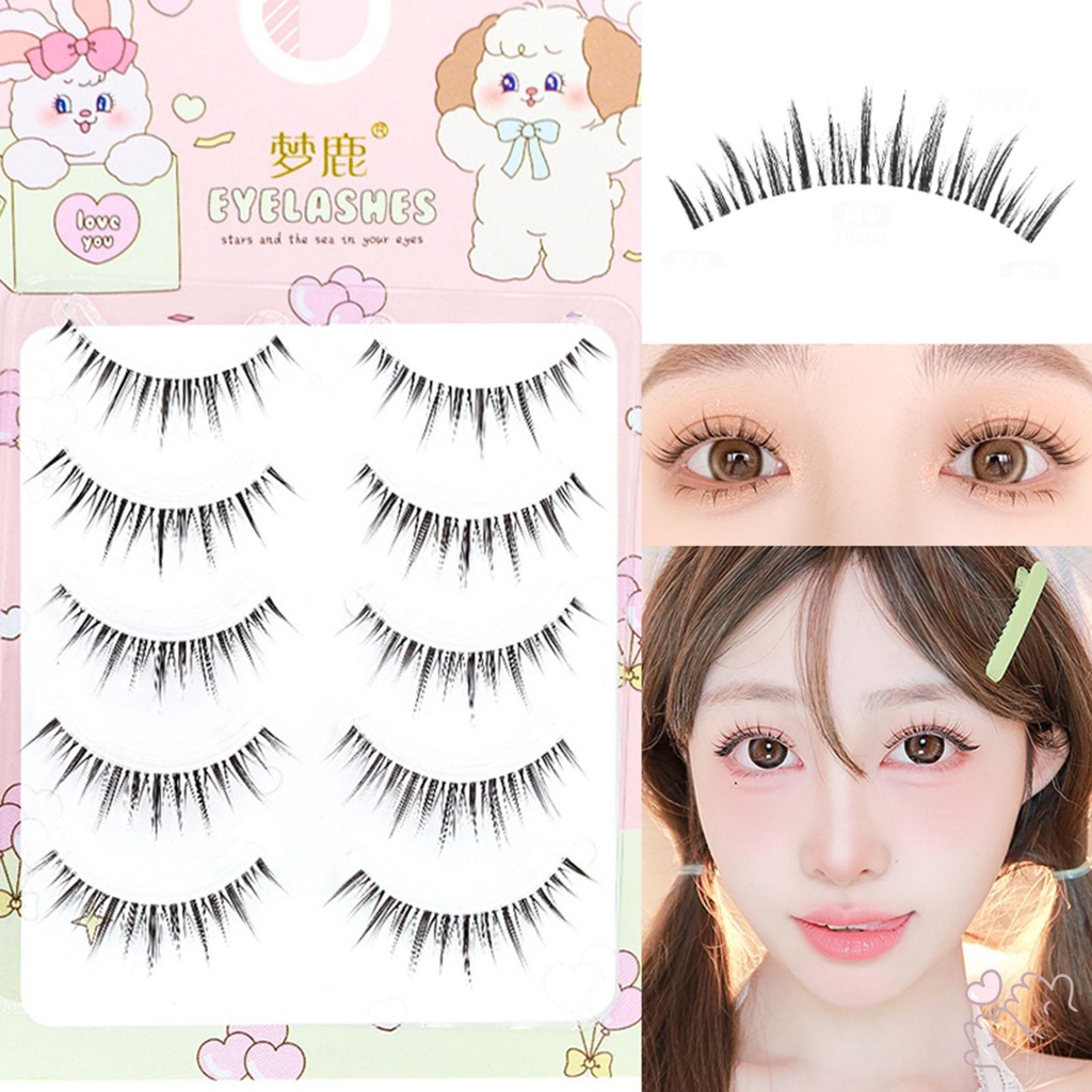 IOIIK Lông Tơ Mắt Mèo Wispy Mi Người Phụ Nữ Mô Phỏng Lông Mi Giả