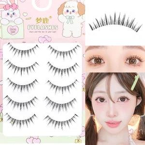 IOIIK Lông Tơ Mắt Mèo Wispy Mi Người Phụ Nữ Mô Phỏng Lông Mi Giả