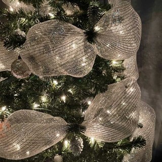 Giáng Sinh Ruy Băng Nơ Xmas Cây Treo Trang Trí Vòng Hoa Trang Trí Đồ Dùng Dự Tiệc DIY