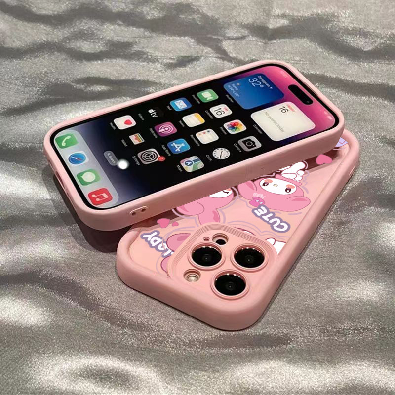 Dành Cho iPhone 11 16 15 Pro Max 14 11 12 13 15 Pro XR XS Max X 7 8 Plus SE2022 Hoạt Hình Dễ Thương Giai Điệu Kuromi Silicon Mềm Mờ Chống Sốc
