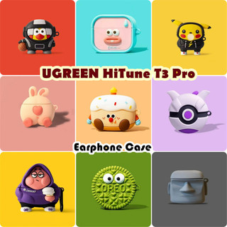 [imamura] Dành cho Ốp lưng UGREEN HiTune T3 Pro Vỏ tai nghe silicon mềm sáng tạo Vỏ bọc NO.2