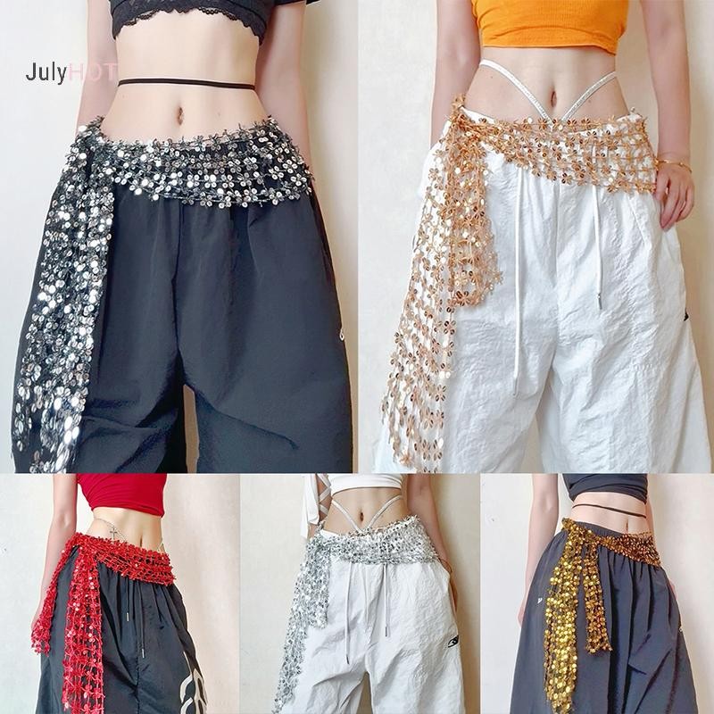 Xu hướng hip-hop sequin eo khăn jazz khiêu vũ dạ hội quấn váy đai phù hợp với dây thắt lưng phụ kiện