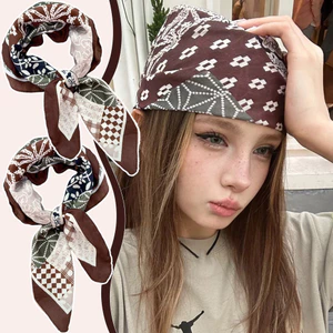 Bandana chắp vá đa năng, quấn đầu điều chỉnh được - Phụ kiện thời trang cho cổ và tóc - Khăn quàng cổ hip hop bền từ polyester