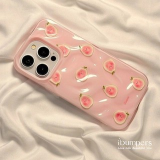 ibumpers Ốp Điện Thoại iPhone Thiên Thạch Họa Tiết Trái Cây Dễ Thương Hàn Quốc 11 12 13 14 15 16 Pro Max Ốp Lưng Màu Kẹo Silicon Mềm Chống Sốc