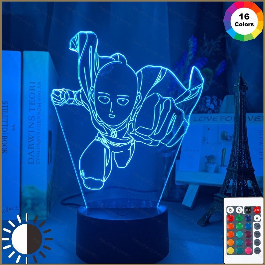 HK1 Anime One Punch Man Saitama Hình Led Đèn Ngủ Để Trang Trí Nhà Cửa Đèn Ngủ Mát Manga KH1