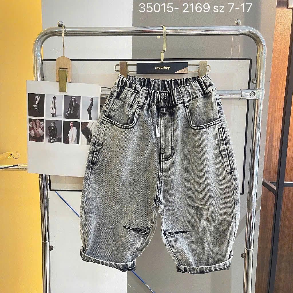 Quần Jean Ngố, Quần Bò Cho Bé Trai 17-60kg Số 6, Vải Jean Dày Dặn Cao Cấp [KQ07]