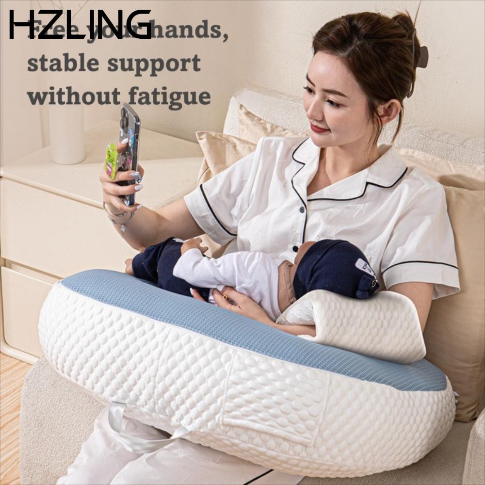 Gối cho con bú HZLING, mềm 15° Gối cho con bú dốc, Thiết kế tiện dụng Thiết kế chống nôn mửa 2 trong 1 Gối tập luyện đầu thoải mái Phát triển cho trẻ sơ sinh