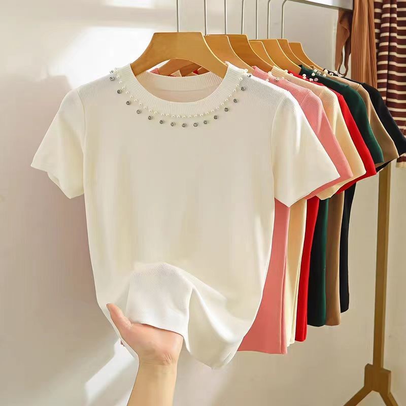 Mẫu áo thun dáng rộng mỏng nhẹ dành cho nữ, phong cách Hàn Quốc