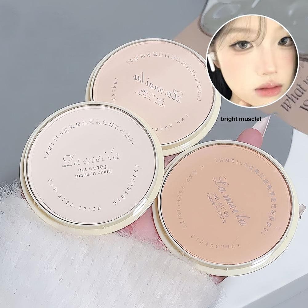 Clear Face Makeup Setting Powder Lasting Oil Control Matte Finish và 10g Bột khô tự nhiên I7r5
