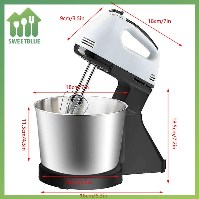 Máy trộn cầm tay SWEET Điện cầm tay - Máy trộn nhà bếp di động 7 tốc độ Điện với 5 phụ kiện bằng thép không gỉ Máy đánh trứng n