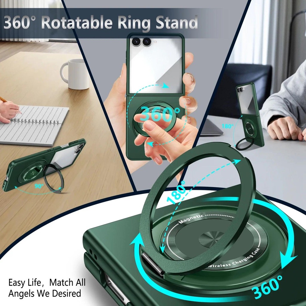 Ốp điện thoại xoay 360 cho Samsung Galaxy Z Flip 7 6 5 4 3 Flip7 Flip6 Flip5 Flip4 Flip3 Vỏ chống sốc