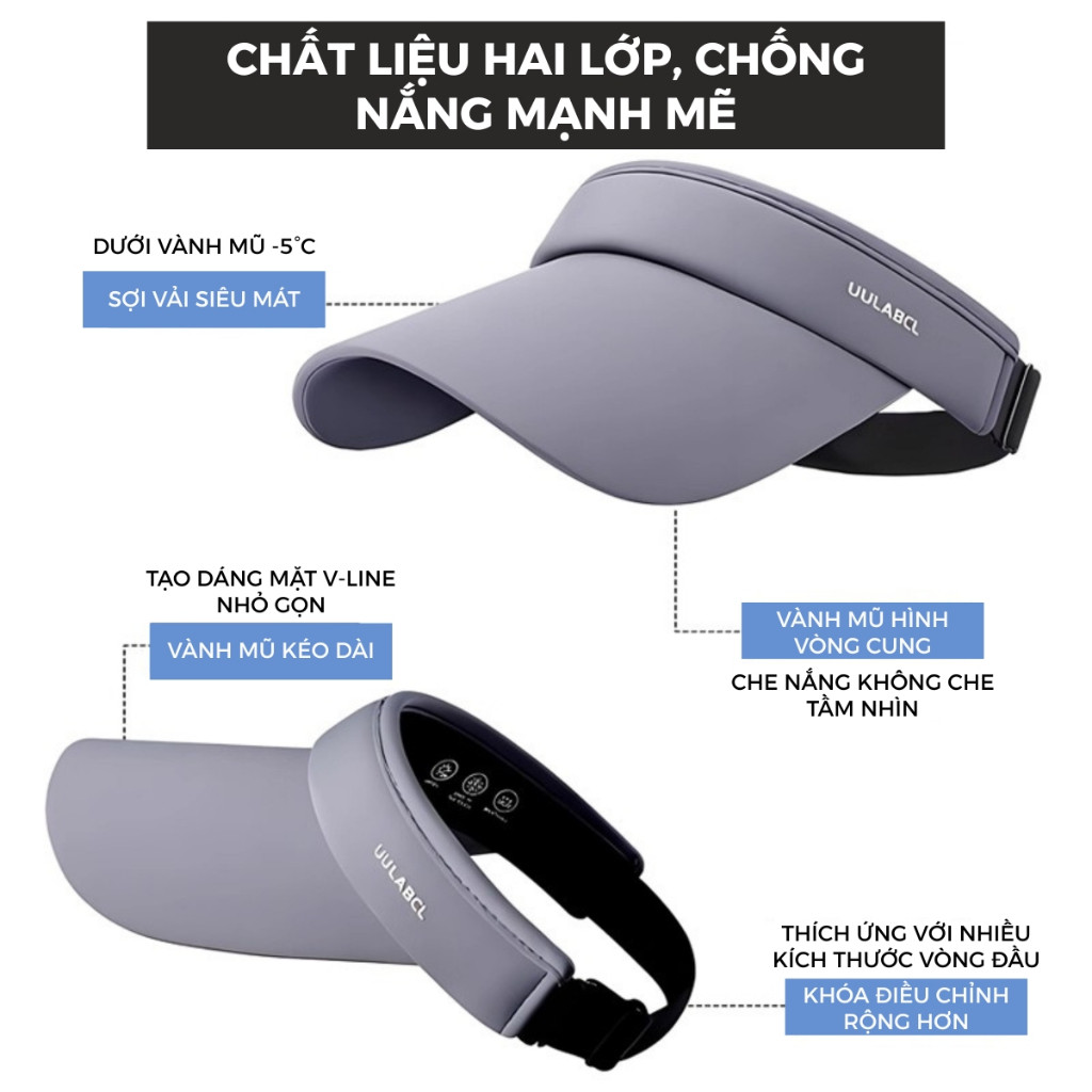 Mũ Thể Thao Nửa Đầu Có Vành Rộng - Chống Nắng UV Hiệu Quả, Thấm Hút Mồ Hôi, Lý Tưởng Cho Pickleball & Chạy Bộ