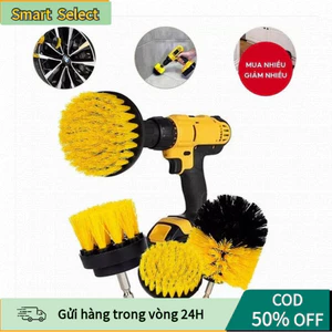 3pcs/set Bộ Bàn Chải Gắn Máy Khoan Cọ Rửa Cầm Tay Đa Năng, Bàn Chải Vệ Sinh Nhà Tắm Sofa, Chà Sàn, Đánh Giày, Đánh bóng