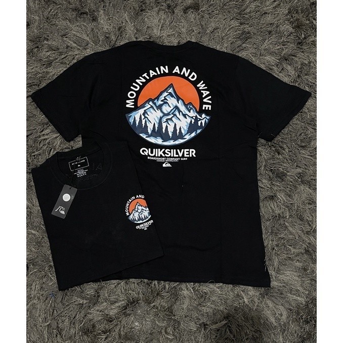 Quiksilver Cổ Điển Cotton Nguyên Chất In Hình Mùa Hè Cotton Nguyên Chất Thoáng Khí Nam Nữ Cùng Phong Cách Áo Thun Phong Cách