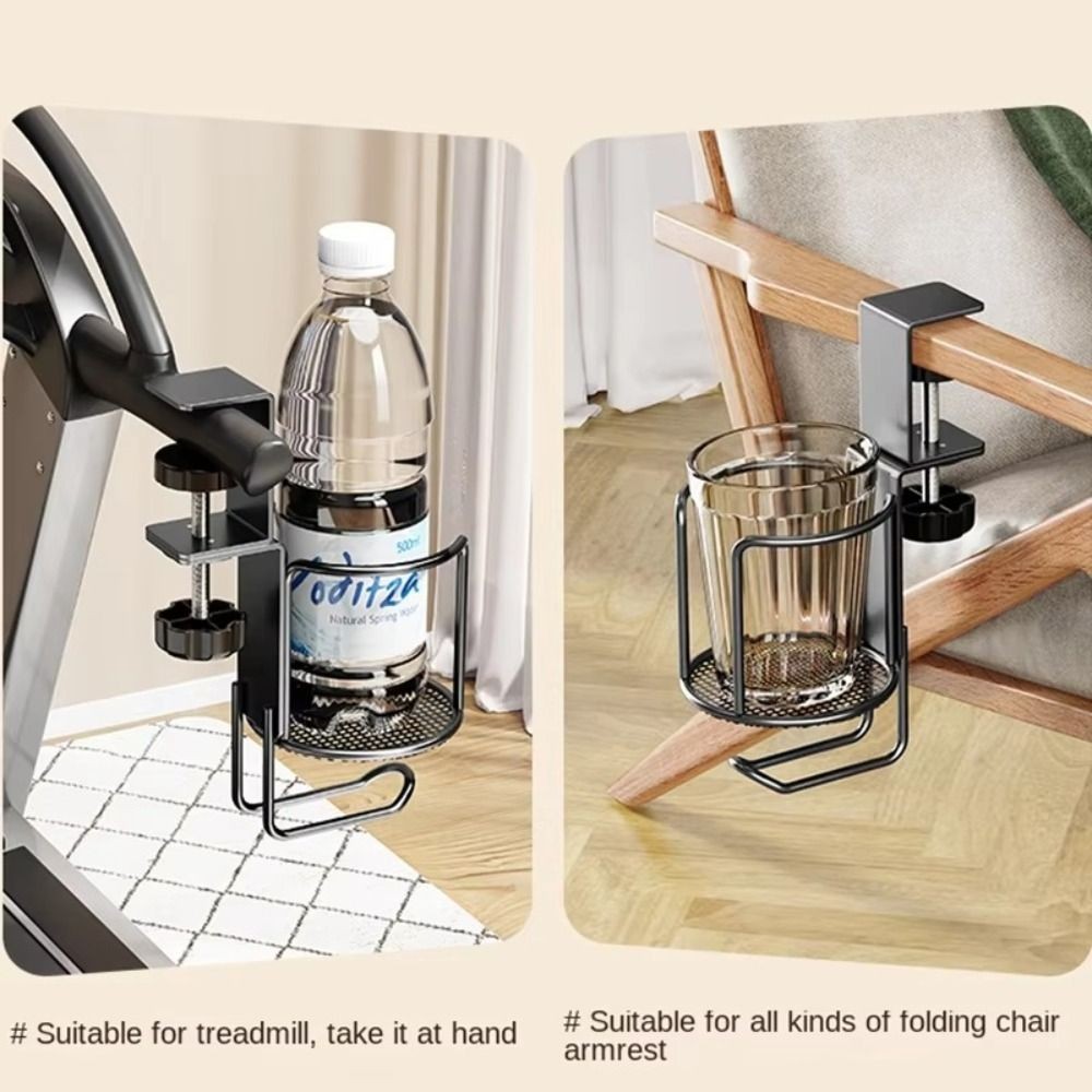 Giá đỡ cốc để bàn không cần khoan ESSENCEH, Giá đỡ cốc 2 trong 1 xoay 360 độ, Thiết kế chống rơi Kẹp tay nâng cấp Giá đỡ cốc có thể điều chỉnh chống trượt