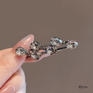 MAUROPOLI Kẹp tóc pha lê nữ phong cách mới, kẹp mỏ vịt đơn giản cho tóc gãy, kẹp tóc trán