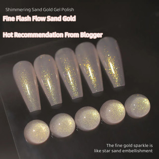 XEIJAYI Shimmering Sand Gold Nail Gel Fine Sparkling Star Sand Powder Sequin Phototherapy Keo Nail Art Làm móng tay cho tiệm làm móng tay