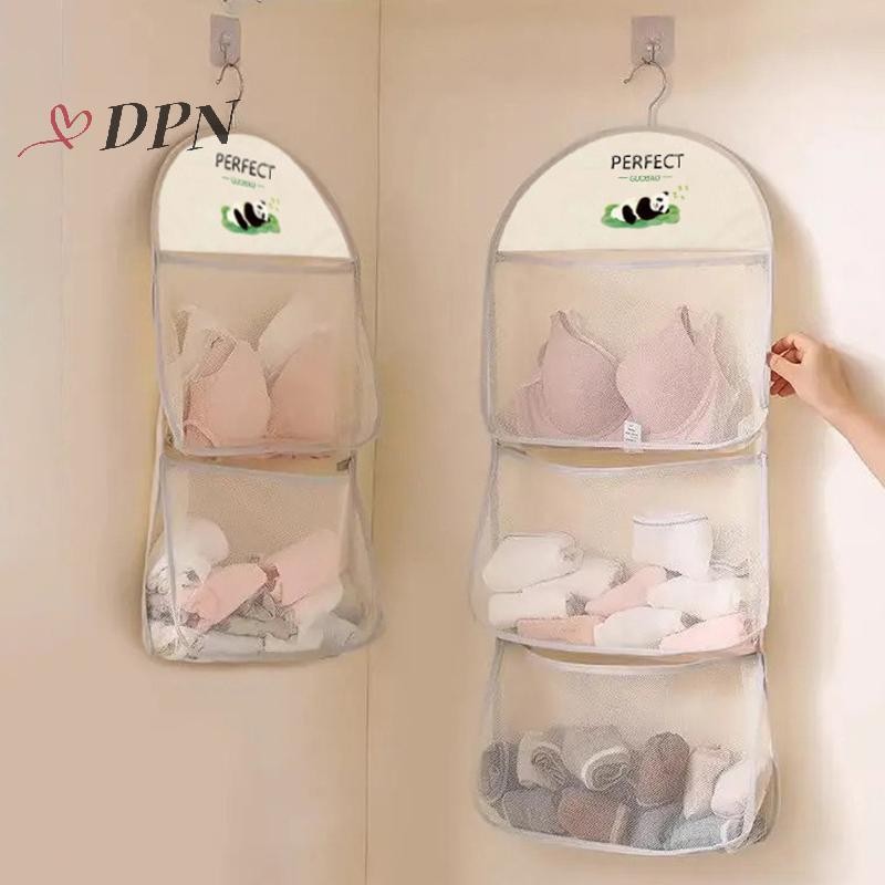 Túi bảo quản đồ lót lưới treo tường, thoáng khí, sắp xếp tủ quần áo, dùng cho tất, đồ lót