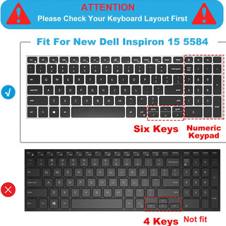Dành Cho Dell Vostro 15 5590 7590 Inspiron 15 7000 7590 7591 Inspiron 15 5000 i5501 5584 5593 Laptop Bàn Phím Bao Da Bảo Vệ