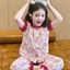 Bộ Đồ Ngủ Thời Trang Bé Gái Mùa Hè Bé Gái Màu Sắc Tương Phản Nơ Homewear Phù Hợp Với Quần Ngắn Tay Hai-