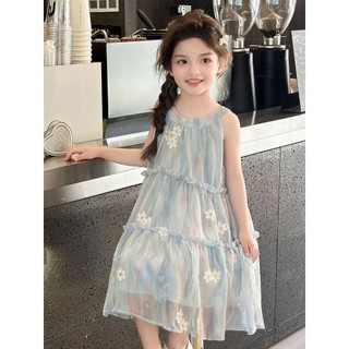 Đầm Công Chúa Bé Gái Chiffon Mùa Hè – Váy Dạo Biển Xếp Tầng Hoa Nhẹ Nhàng Dễ Thương