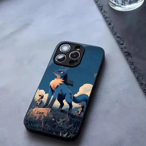 Ốp Điện Thoại BK-2 Lucario Kính Cường Lực Cho iPhone 13 14 12 17.35 11 Pro XS Max Plus Mini X XR 8 7 6s SE2020 Coque