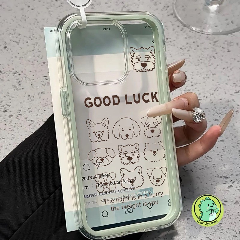 Ốp Điện Thoại 2 Trong 1 Cho Honor 300 200 100 90 Lite 80 70 60 Pro Plus 50 SE GT Pro Power 5G 4G Vỏ Sang Trọng Hoạt Hình Dễ Thương Chó Puupy Trong Suốt Chống Rơi Vỏ Mềm