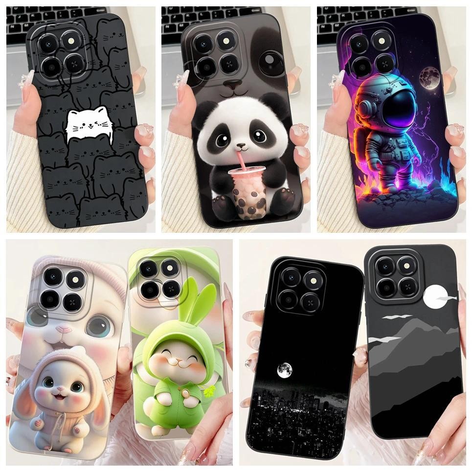 Dành Cho Honor X6c / Honor Play 9C Ốp điện thoại Silicon Mềm Ốp điện thoại Hoạt Hình Mèo Phong Cảnh Thẩm Mỹ Mặt Trời Mặt Trăng Họa Tiết Mờ Coque