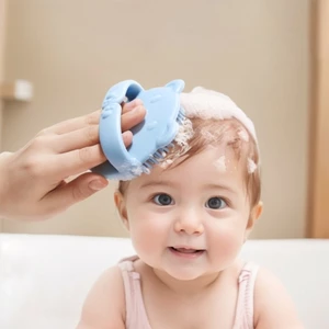 Bàn chải tắm tiện dụng cho bé có lông tròn Làm sạch nhẹ nhàng cho da nhạy cảm Thiết kế động vật dễ thương Dễ dàng Clea