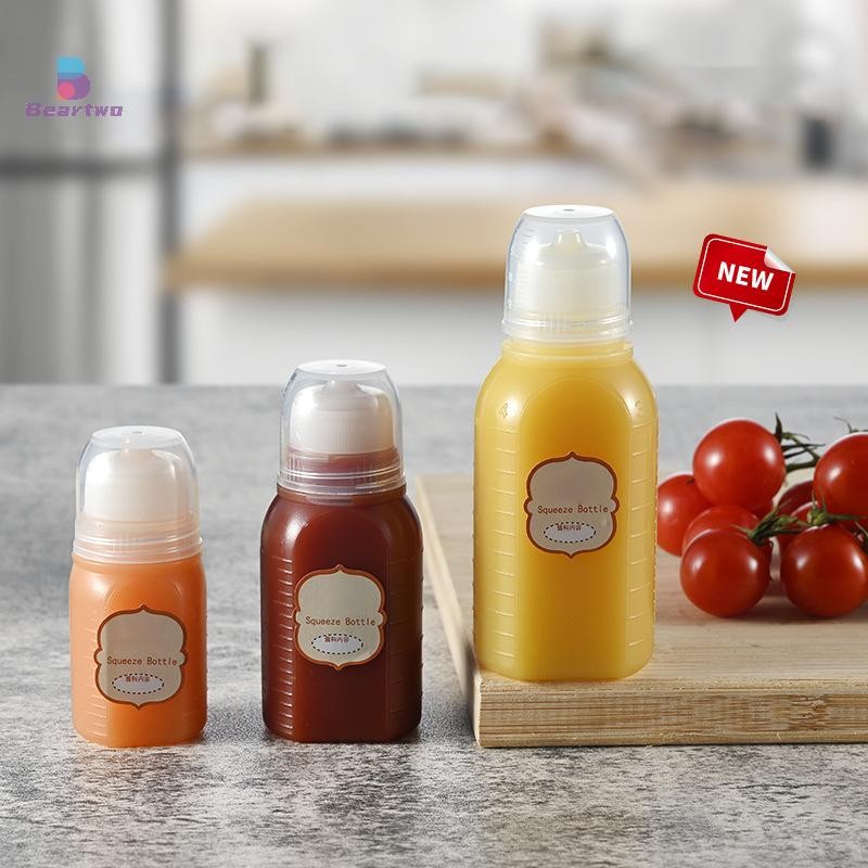 < beartwo > 30 / 60 / 100ml Bóp Chai Nước Sốt Mật Ong Mù tạt Salad Trang Điểm Nước Sốt Bento Hộp Đựng Nhà Bếp Đẹp