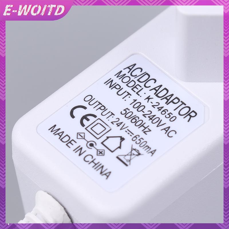 E-woitd EU Cắm Bộ Chuyển Đổi Nguồn Điện 24V 650ma Cho Máy Tạo Độ Ẩm Không Khí Sạc EU Adapter HNVN
