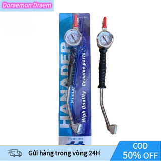 【COD】Tay Bơm Lốp Đồng Hồ Cong 2 Đầu – Xoáy Ti Van, Bơm Ô Tô Xe Tải Đa Năng