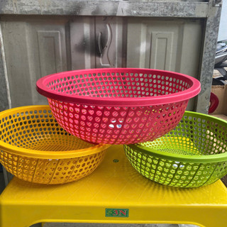 COMBO 2 Rổ Nhựa Tròn Winhome, Rổ Nhựa Lỗ To, Rỗ Cải Nhiều Size - Hùng Home