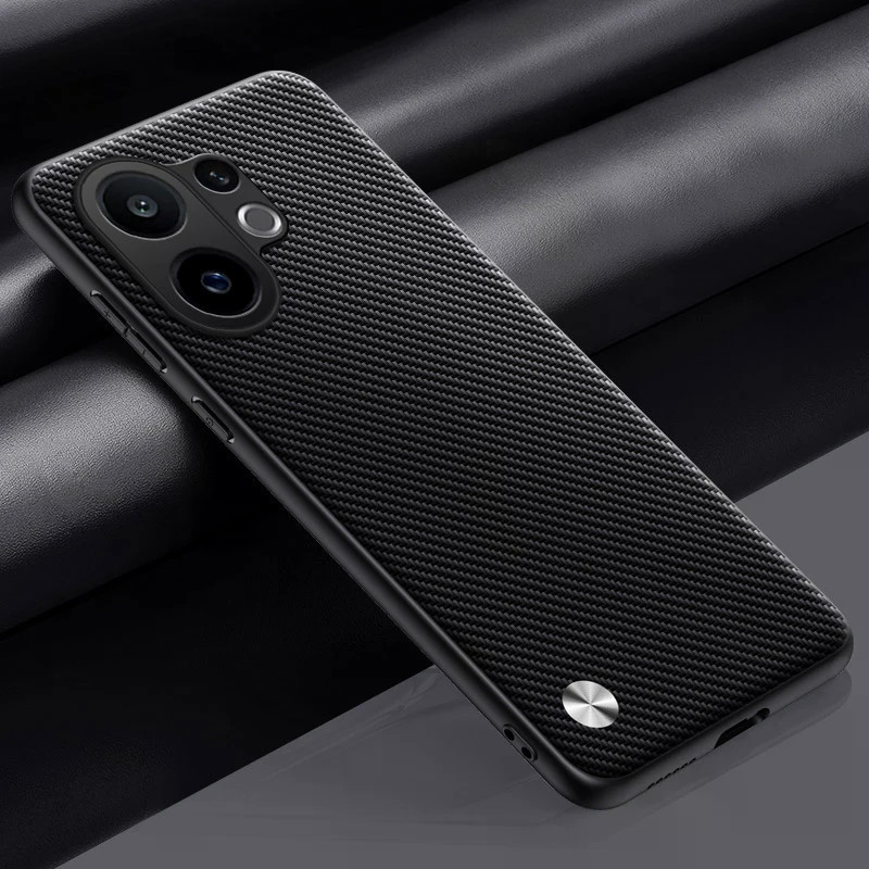 Dành Cho Vivo V60 V50 V40 Lite V30 Pro X200FE Da PU Da Thiết Kế Sợi Carbon Cứng PC TPU Dành Cho Vivo S30 Pro Mini