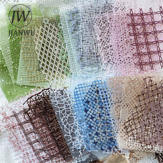 JIANWU Giấy Lưới Series Vintage Rỗng Ren Phong Cảnh Cắt Kéo Sổ Lưu Niệm Chất Liệu Gói Sáng Tạo DIY Rác Tạp Chí Văn Phòng Phẩm