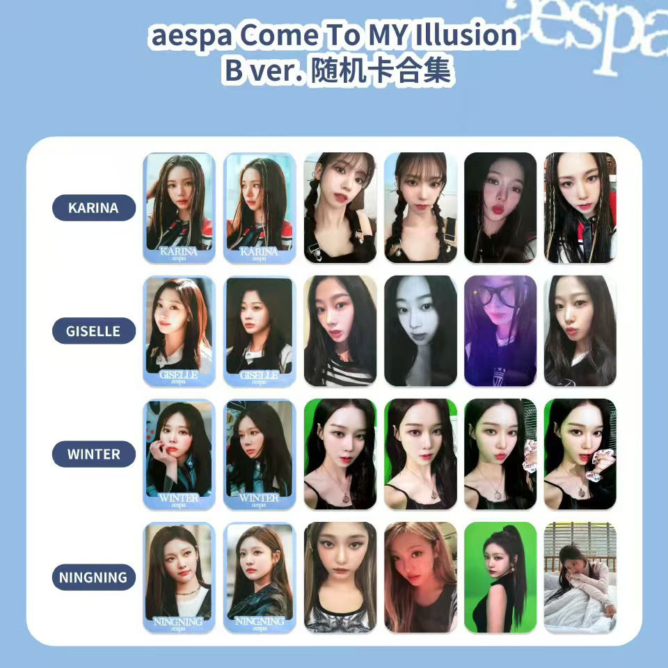 Æspa Come To My illusion Pop Up Store Thẻ giao dịch ngẫu nhiên Photocard