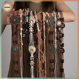 Thắt lưng nữ bohemian dệt tay retro dân tộc, phong cách Hàn Quốc - phụ kiện thời trang thường nhật