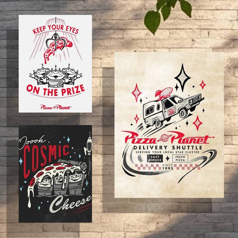 Tranh Canvas Câu Chuyện Đồ Chơi Pizza Hành Tinh Phiêu Lưu Trang Trí Tường Nhà Poster Canvas