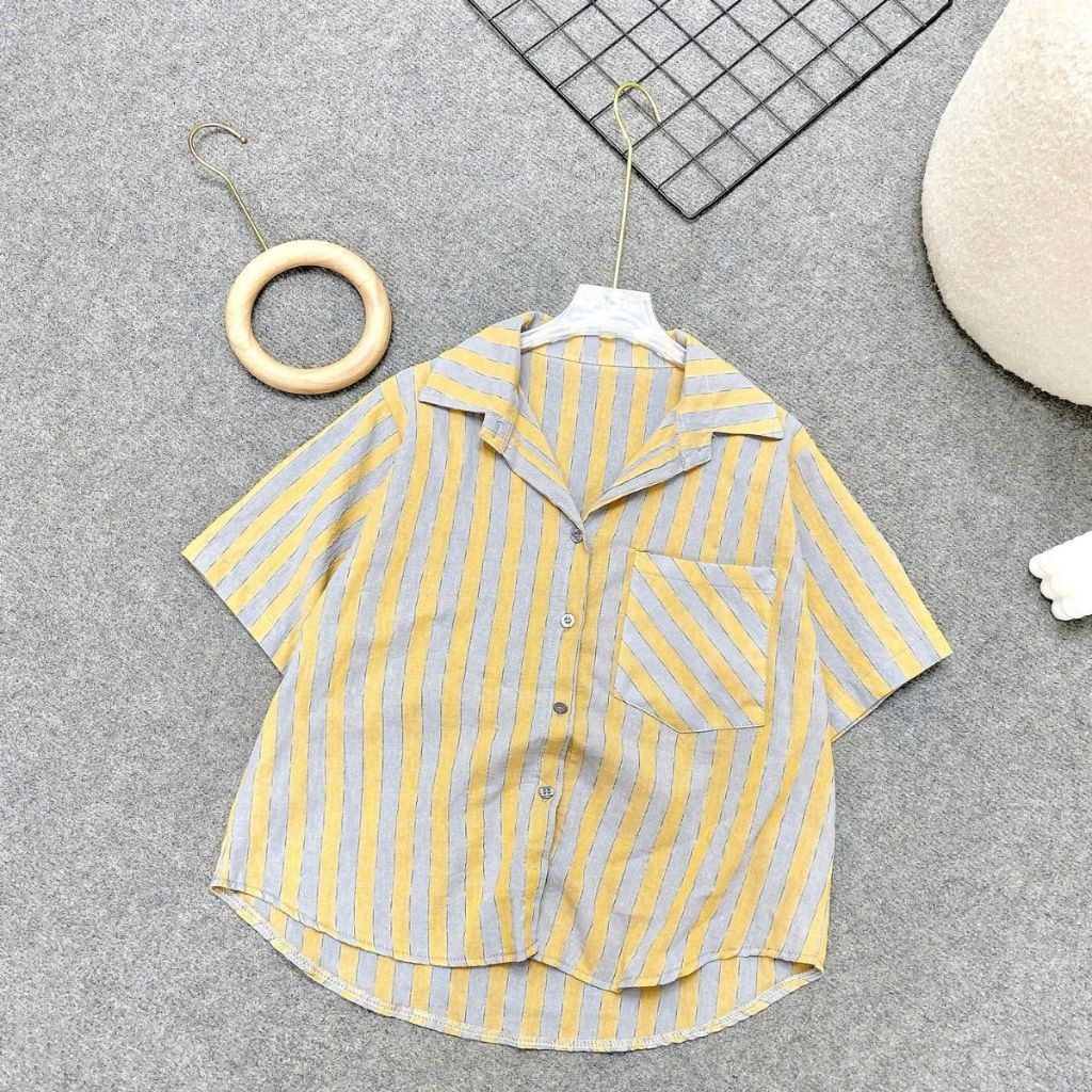 Áo Sơ Mi Bigsize Nữ A288 – Linen Xước Mềm, Dáng Vừa Trẻ Trung, Dễ Phối Quần Váy A288