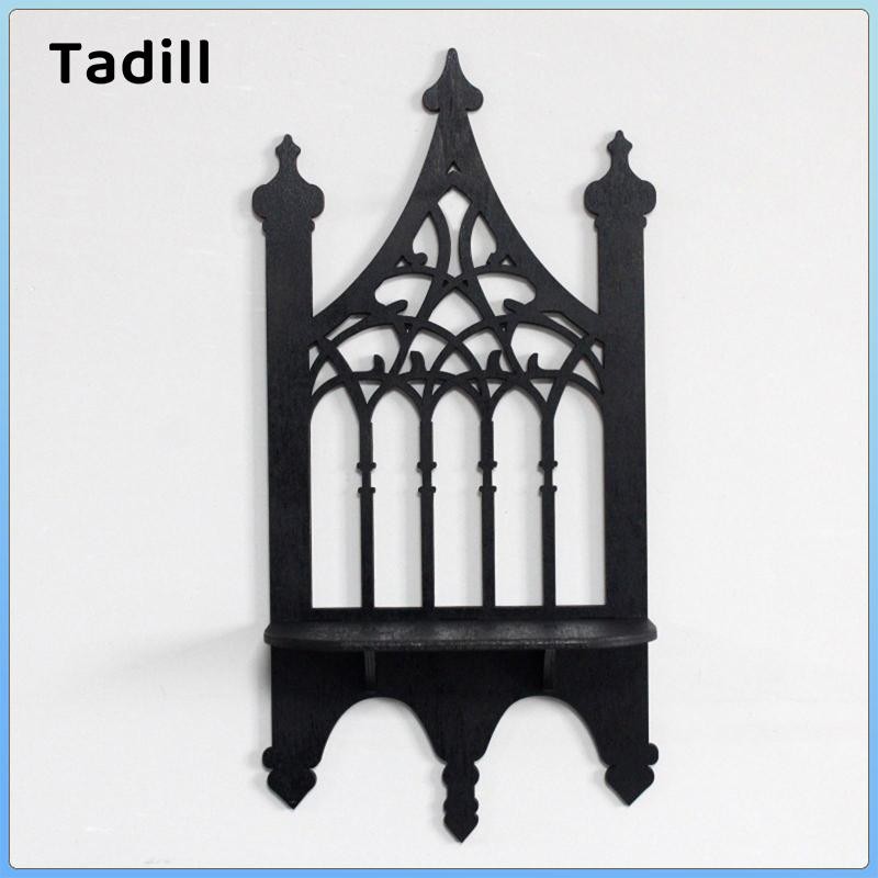 Giá treo tường bằng gỗ, Kệ giữ nến, Trang trí Gothic bằng gỗ cho phòng tắm, lớp học, sân nhà.