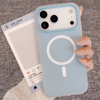 [JLK] Ốp điện thoại mờ từ tính màu kẹo 2in1 cho iPhone 17 Air 16 15 Pro Max Vỏ silicon mềm chống sốc