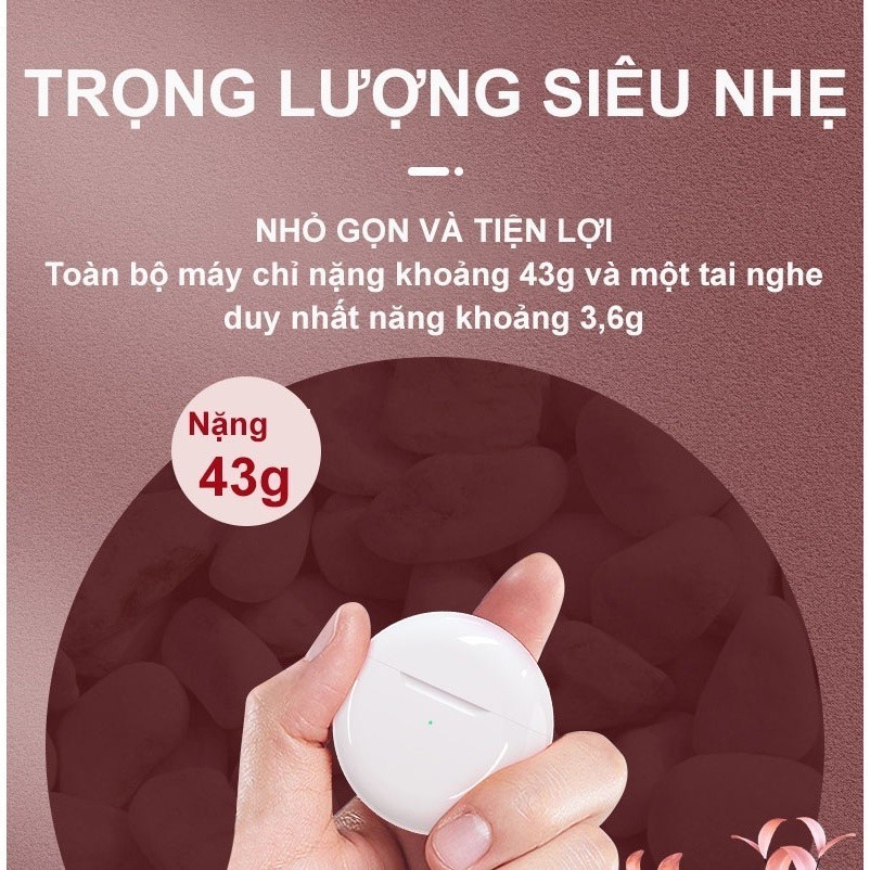 Tai Nghe Bluetooth Pro 6 Kèm Dock Sạc Nhỏ Gọn Âm Thanh Cực Hay Phiên Bản Quốc Tế 2026