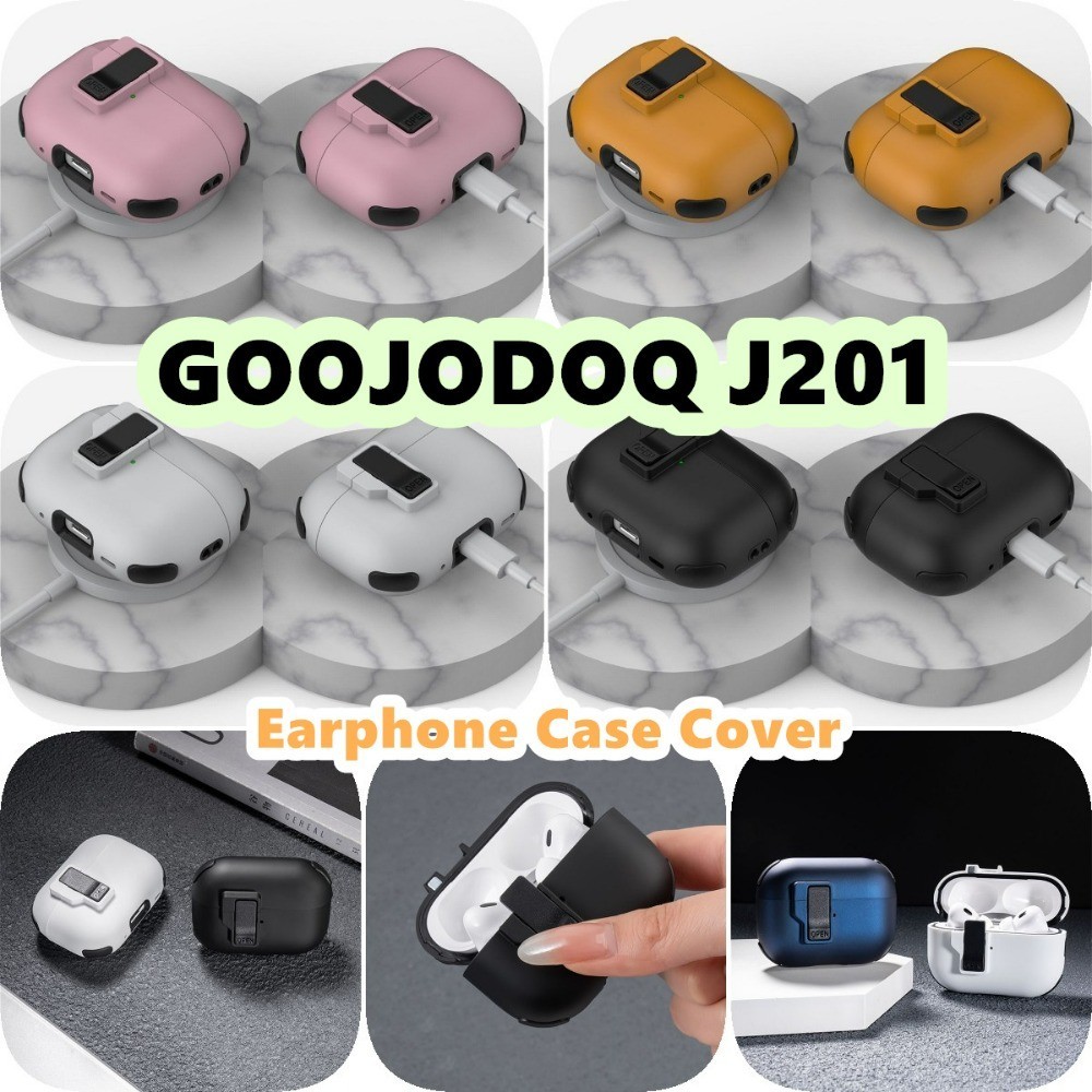 GOOJODOQ [Ngôi sao tương lai] Dành cho Ốp lưng GOOOJDOQ J201 Vỏ silicon mềm Màu cơ khí lò xo Vỏ tai nghe