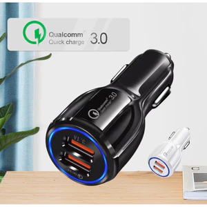 Bộ sạc xe hơi sạc nhanh QC 3.0 đầu USB kép Bộ sạc xe hơi đa chức năng 6A