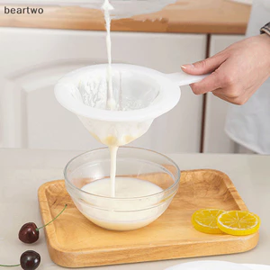 < Beartwo > 100 / 120 / 200 / 300 / 400 Lưới Nylon Có Thể Giặt Siêu Mịn Lưới Lọc Thìa Sàng Sữa Đậu nành Nước ép Cà phê Trà Lọc Đẹp
