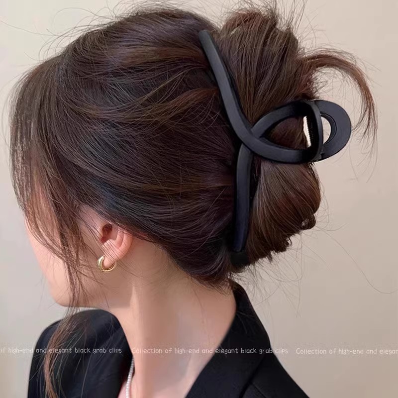 Đen Lấy Kẹp Nữ Phong Cách Mới Cao Cấp Tóc Lưng Đầu Cá Mập Hàn Quốc Lấy Kẹp Phụ Kiện Tóc