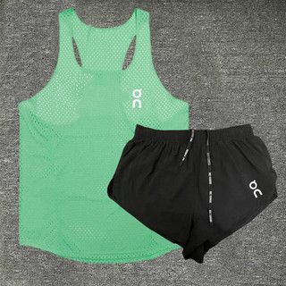 On Track and Field Sports Student Training Quick-Drying Sports Suit Men's Marathon Running Mesh Vest with Lining Shorts Sf3P VYMY