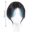 DELMER Clip-In Bangs Extension, Phần giữa Bộ tóc Topper tổng hợp tự nhiên, Fasion Highlighted Blue Closure Straight False Bang Tăng khối lượng tóc