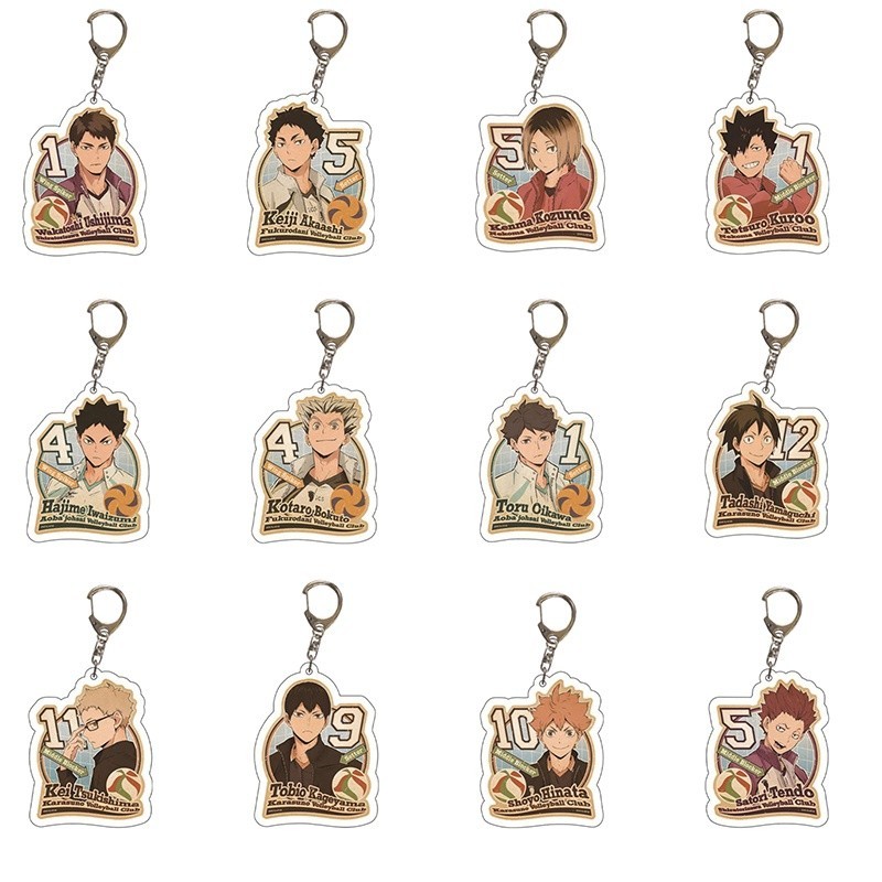 Móc Khóa Hình Các Nhân Vật Anime Haikyuu Kageyama Hinata Kenma Kozume